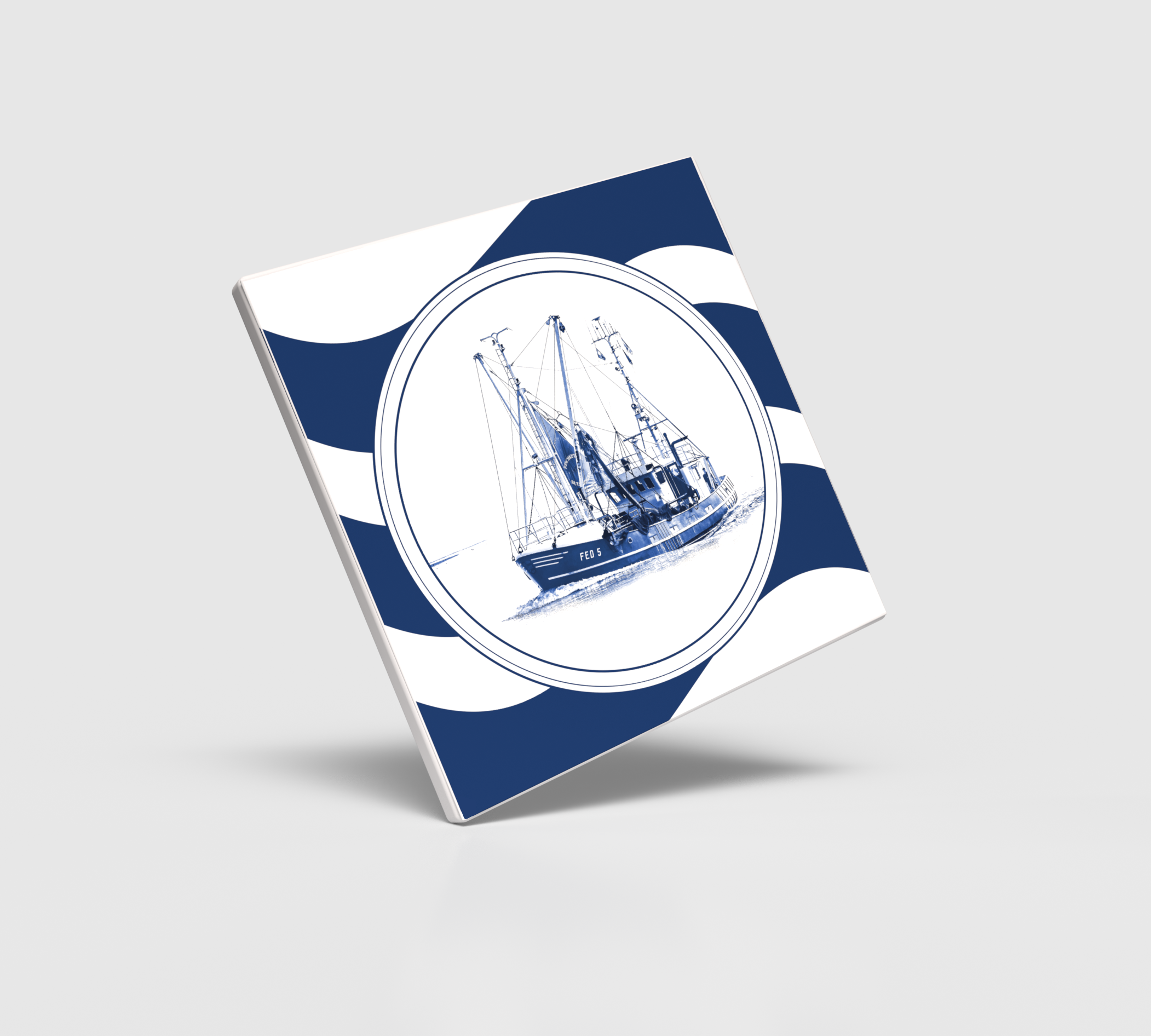 »Amrumer Fischkutter«, Format 20x20 cm