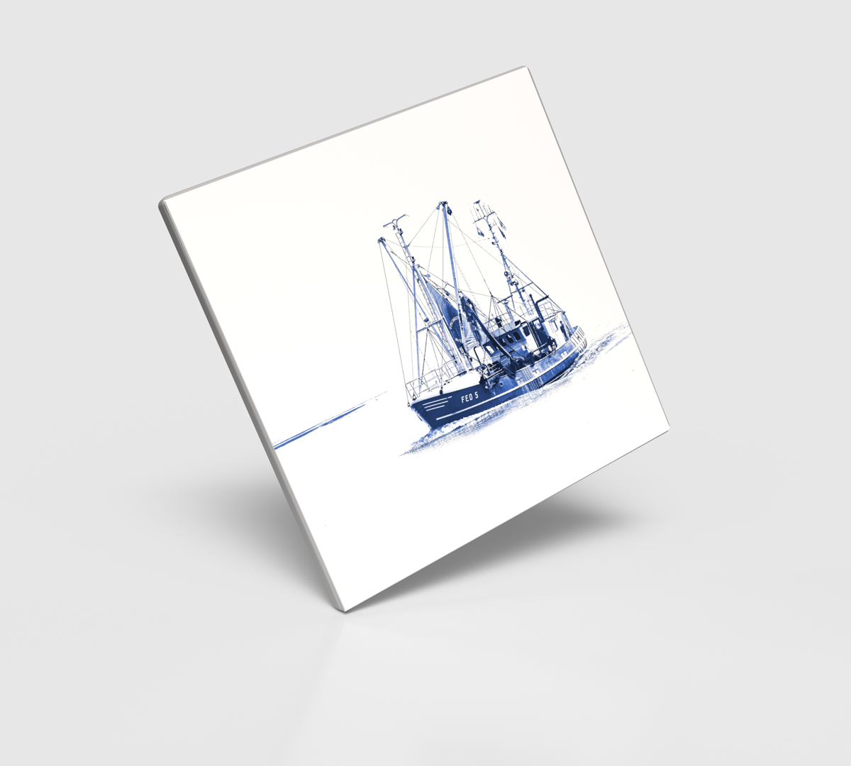 »Fischkutter«, Format 15x15 cm