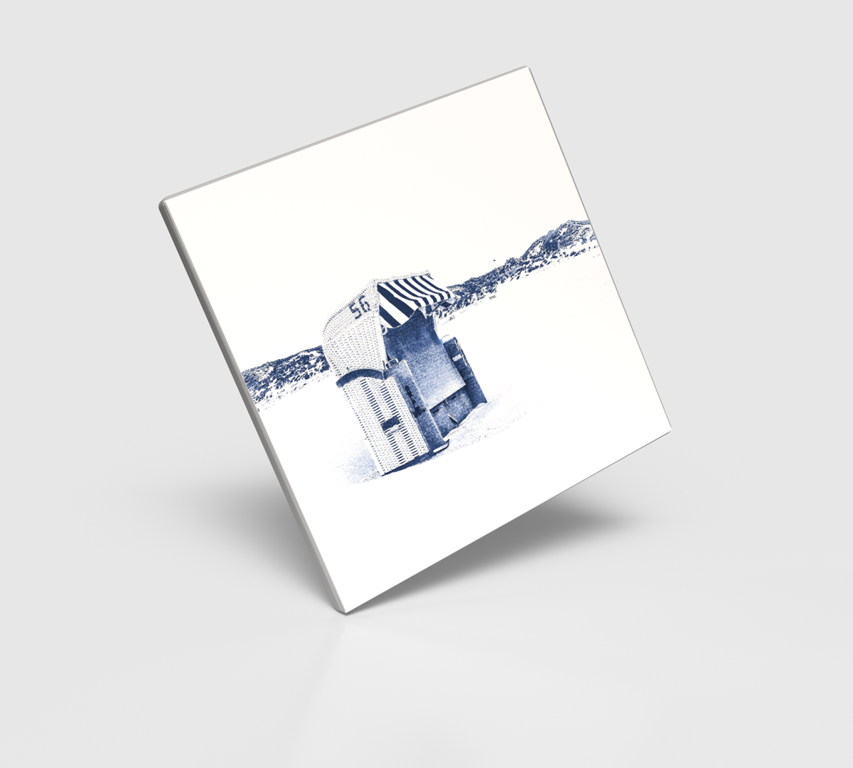 »Strandkorb«, Format 15x15 cm